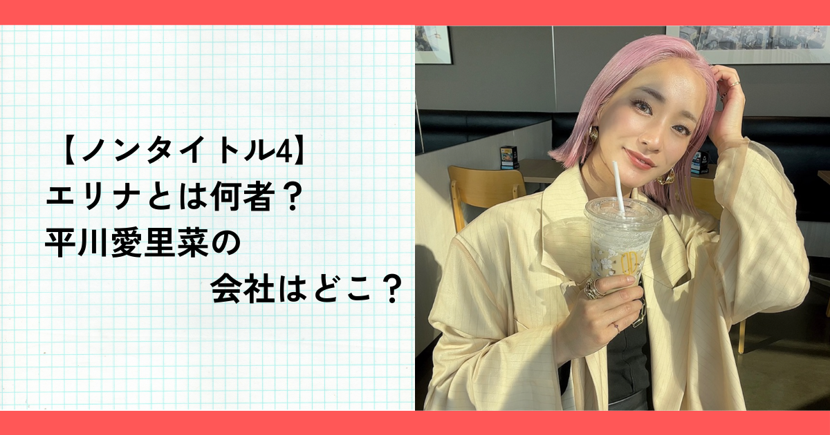 【ノンタイトル4】エリナとは何者？平川愛里菜の会社はどこ？