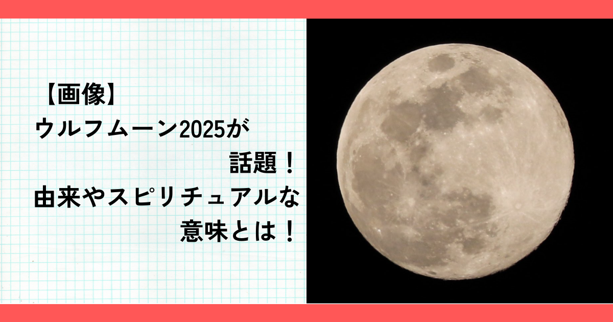 【画像】ウルフムーン2025が話題！由来やスピリチュアルな意味とは！