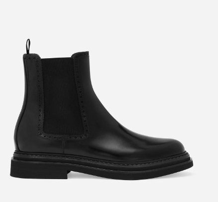 Brushed calfskin ankle boots