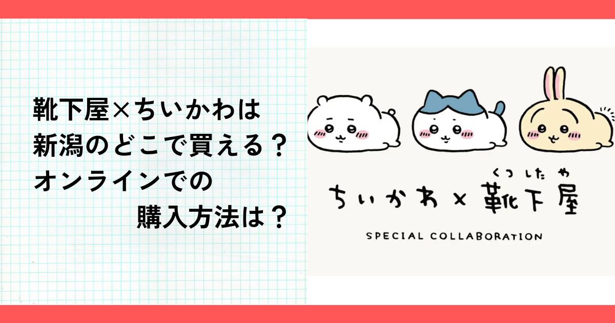 靴下屋×ちいかわは新潟のどこで買える？オンラインでの購入方法は？